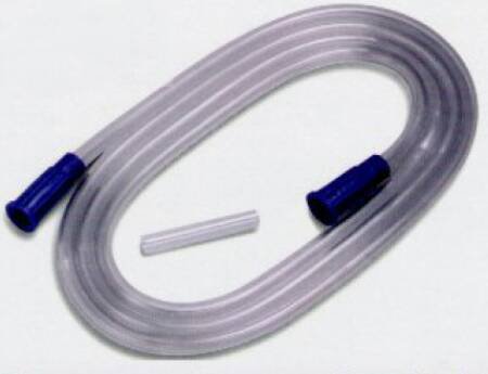 Suction Connector Tubing Argyle® 12 Foot Length 0.25 Inch I.D. Sterile Universal Molded Connector Clear NonConductive PVC
