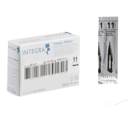 Surgical Blade Miltex® Carbon Steel No. 11 Sterile Disposable Individually Wrapped