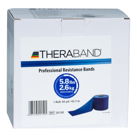 Exercise Resistance Band TheraBand® Blue 6 Inch X 50 Yard X-Heavy Resistance