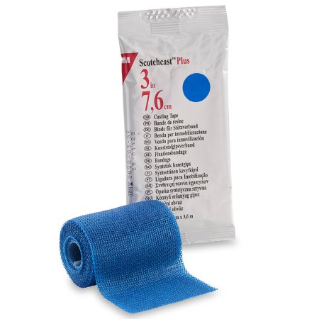 Cast Tape 3M™ Scotchcast™ Plus 3 Inch X 12 Foot Fiberglass / Resin Blue