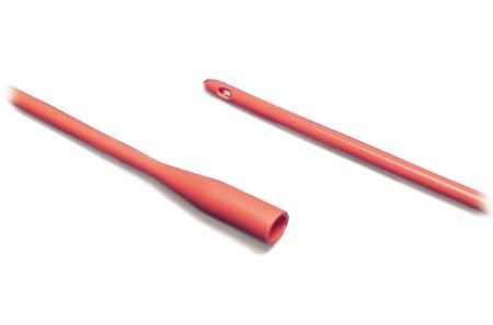 Urethral Catheter Dover™ Straight Tip Hydrophilic Coated Red Rubber 14 Fr. 12 Inch