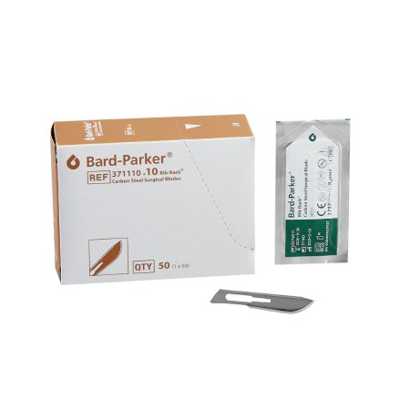 Surgical Blade Bard-Parker® Rib-Back® Carbon Steel No. 10 Sterile Disposable Individually Wrapped