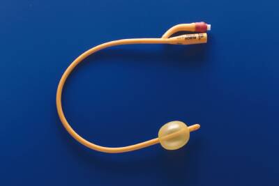 Foley Catheter Rusch Gold® 2-Way Standard Tip 30 cc Balloon 18 Fr. Silicone Coated Latex
