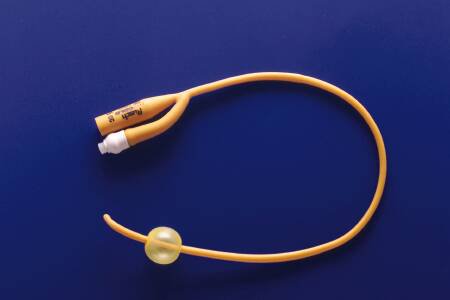 Foley Catheter Rusch PureGold® 2-Way Coude Tip 5 cc Balloon 12 Fr. PTFE (Teflon) Coated Latex