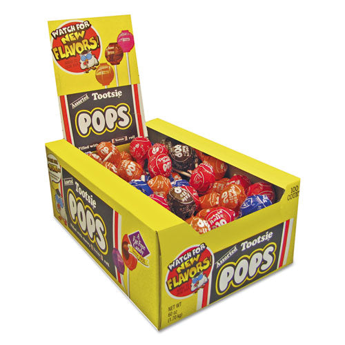 Tootsie Pops, Assorted Original Flavors, 0.6 oz Lollipops, 100/Box