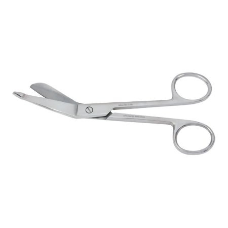 Bandage Scissors Vantage® Lister 5-1/2 Inch Length Office Grade Stainless Steel Finger Ring Handle Angled Blade Blunt Tip / Blunt Tip