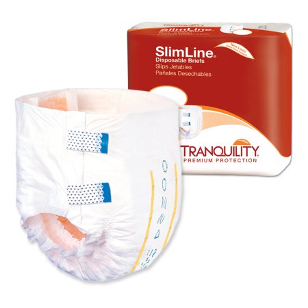 Unisex Adult Incontinence Brief Tranquility® Slimline® Medium Disposable Heavy Absorbency