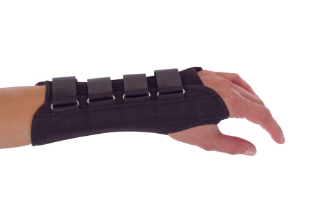 Wrist Support ProCare® Aluminum / Cotton / Flannel / Suede Left Hand Black Small