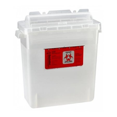 Sharps Container Bemis™ Sentinel Translucent Base 10 H X 5-1/4 W X 11 D Inch Horizontal Entry 1.25 Gallon