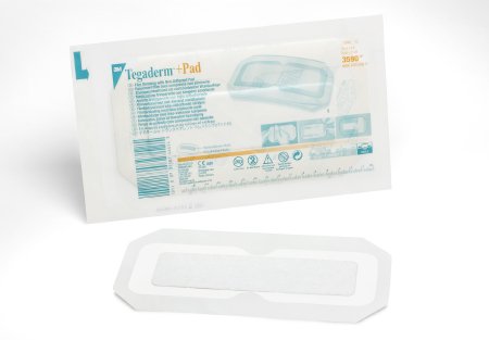 Transparent Film Dressing with Pad 3M™ Tegaderm™ 3-1/2 X 8 Inch Frame Style Delivery Rectangle Sterile