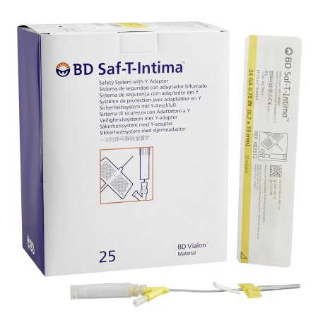 Closed IV Catheter Saf-T-Intima™ 24 Gauge 0.75 Inch Retracting Safety Needle