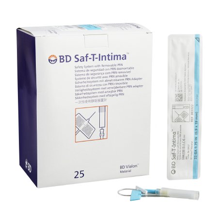 Closed IV Catheter Saf-T-Intima™ 22 Gauge 0.75 Inch Retracting Safety Needle