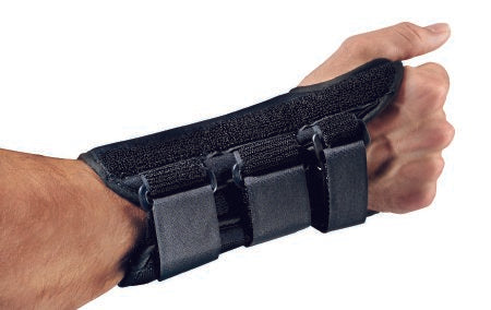 Wrist Brace ProCare® ComfortFORM™ Aluminum / Foam / Spandex / Plastic Left Hand Black X-Small