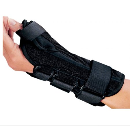 Wrist Brace with Abducted Thumb ProCare® ComfortFORM™ Aluminum / Foam / Spandex / Plastic Right Hand Black Small