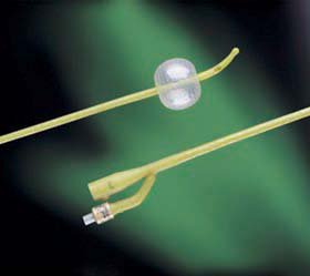 Foley Catheter Bardex® I.C. 2-Way Coude Tip 5 cc Balloon 16 Fr. Silver Hydrogel Coated Latex