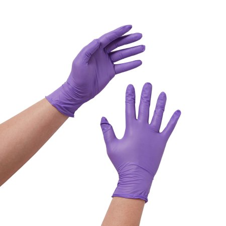 Exam Glove Purple Nitrile® Medium NonSterile Nitrile Standard Cuff Length Textured Fingertips Purple Chemo Tested