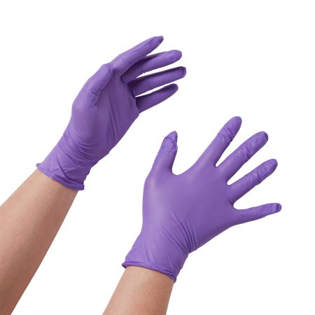 Exam Glove Purple Nitrile® Large NonSterile Nitrile Standard Cuff Length Textured Fingertips Purple Chemo Tested