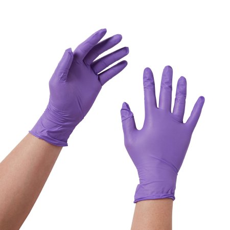 Exam Glove Purple Nitrile® X-Large NonSterile Nitrile Standard Cuff Length Textured Fingertips Purple Chemo Tested