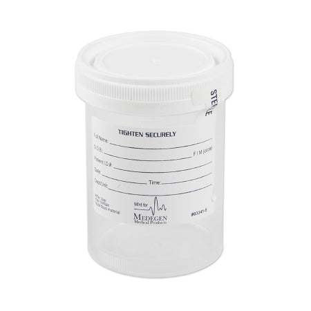 Specimen Container for Pneumatic Tube Systems 120 mL (4 oz.) Screw Cap Patient Information Sterile Inside Only
