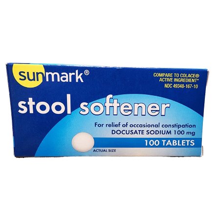 Stool Softener Geri-Care® Tablet 100 per Bottle 100 mg Strength Docusate Sodium