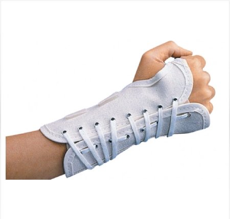 Cock-Up Wrist Brace ProCare® Aluminum / Canvas Right Hand White Small