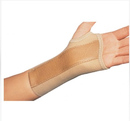 Wrist Brace ProCare® Low Profile / Contoured / Wraparound Aluminum / Cotton / Elastic Left Hand Beige Large