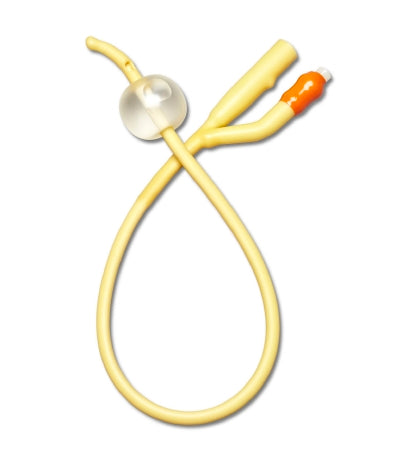 Foley Catheter Medline 2-Way Coude Tip 10 cc Balloon 16 Fr. Elastomer Coated Silicone