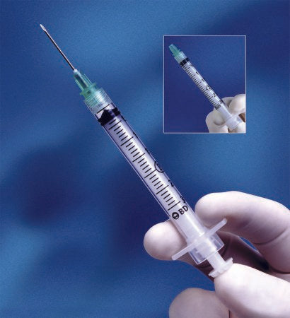 Safety Hypodermic Syringe with Needle Integra™ 3 mL 5/8 Inch 25 Gauge Retractable Safety Needle Thin Wall