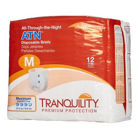 Unisex Adult Incontinence Brief Tranquility® ATN Medium Disposable Heavy Absorbency