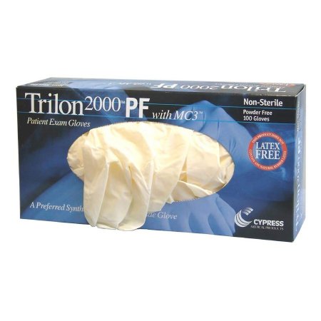Exam Glove Trilon 2000® PF with MC3® Large NonSterile Stretch Vinyl Standard Cuff Length Smooth Ivory Not Rated WITH PROP. 65 WARNING