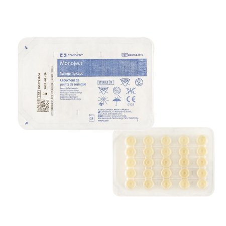 Syringe Tip Cap Monoject™ Polyolefin Plastic, Sterile, Disposable