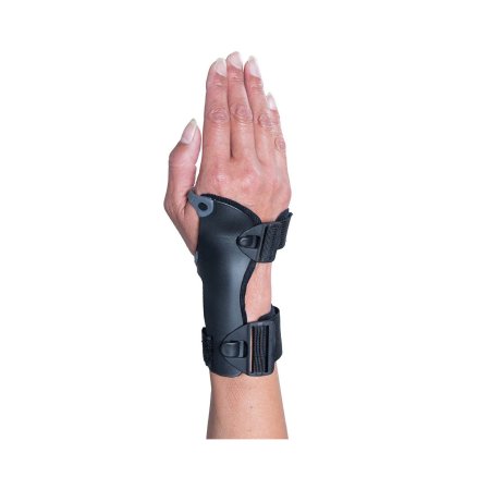 Wrist Splint Ossur® Exoform® Carpal Tunnel Low Profile Plastic / Nylon Right Hand Black / Blue / Gray Small