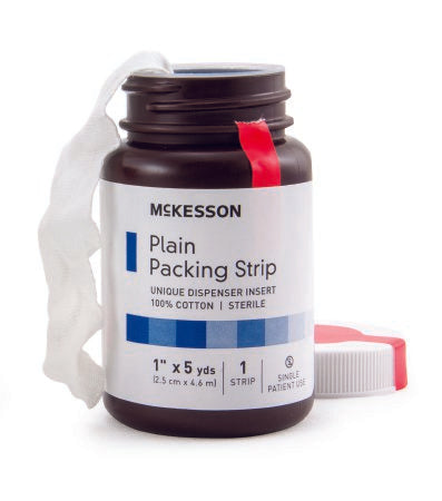 Wound Packing Strip McKesson Non-impregnated 1 Inch X 5 Yard Sterile Plain