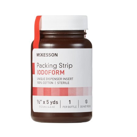 Wound Packing Strip McKesson Iodoform 1/2 Inch X 5 Yard Sterile Antiseptic