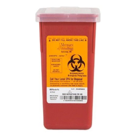 Sharps Container Sharps® Red Base 7 H X 3-1/2 W X 3-1/2 D Inch Vertical Entry 0.25 Gallon