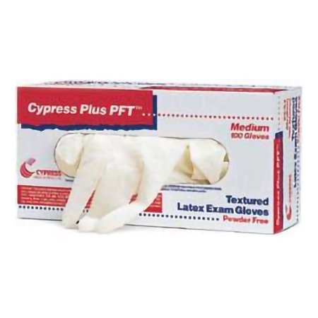 Exam Glove Cypress Plus® PFT X-Small NonSterile Latex Standard Cuff Length Fully Textured Ivory Not Rated