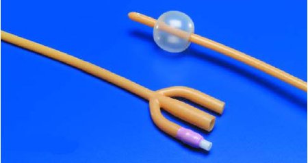 Foley Catheter Dover™ 3-Way Standard Tip 30 cc Balloon 16 Fr. Silicone Elastomer Coated Latex