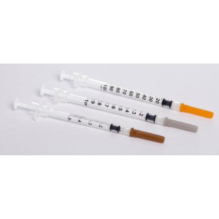 Safety Tuberculin Syringe with Needle Sol-Care™ 1 mL 1/2 Inch 27 Gauge Retractable Safety Needle Regular Wall