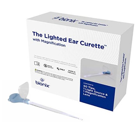 Ear Curette Pack Lighted Ear Curette™ Round Handle Assorted Tip Sizes Lighted Tip with Magnification