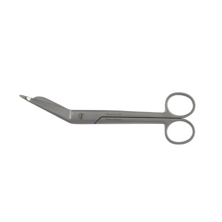 Bandage Scissors McKesson Argent™ Lister 7-1/4 Inch Length Surgical Grade Stainless Steel NonSterile Finger Ring Handle Angled Blunt Tip / Blunt Tip
