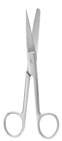 Operating Scissors McKesson Argent™ 4-1/2 Inch Surgical Grade Stainless Steel Finger Ring Handle Straight Sharp Tip / Blunt Tip