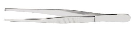 Tissue Forceps McKesson Argent™ 5-1/2 Inch Length Surgical Grade Stainless Steel NonSterile NonLocking Thumb Handle 1 X 2 Teeth
