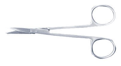 Iris Scissors McKesson 4-1/8 Inch Office Grade Stainless Steel Finger Ring Handle Sharp Tip / Sharp Tip