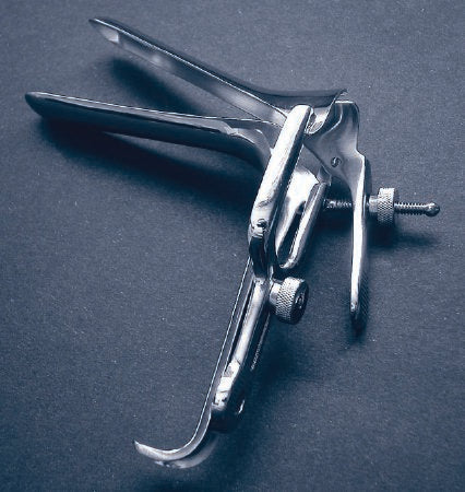 Vaginal Speculum McKesson Pederson NonSterile Office Grade Stainless Steel Large Double Blade Duckbill Reusable Without Light Source Capability