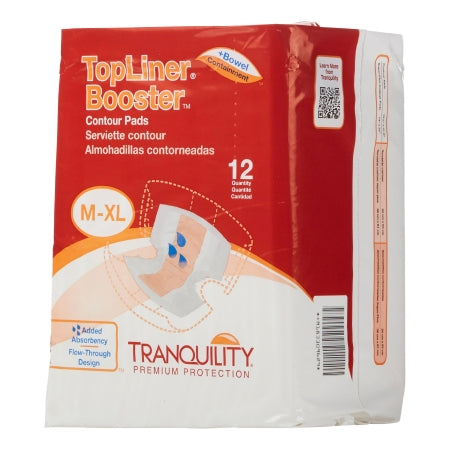 Booster Pad Tranquility® Top Liner® Contour 13-1/2 X 21-1/2 Inch Heavy Absorbency Superabsorbant Core One Size Fits Most