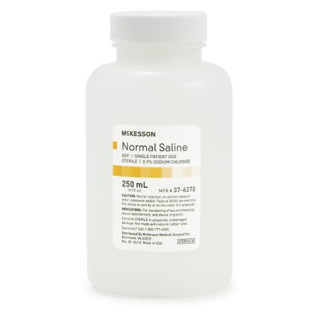 Irrigation Solution McKesson 0.9% Sodium Chloride Not for Injection Bottle, Screw Top 250 mL