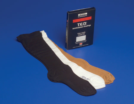 Anti-embolism Stocking T.E.D.™ Knee High Medium / Regular Black Closed Toe