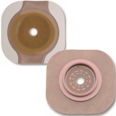 Ostomy Barrier New Image™ Flextend™ Trim to Fit, Extended Wear Adhesive Tape 102 mm Flange Yellow Code System Up to 3-1/2 Inch Opening