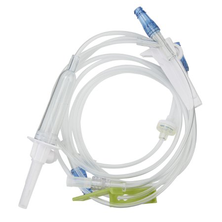 Primary IV Administration Set LifeShield® Gravity 3 Ports 15 Drops / mL Drip Rate Without Filter 100 Inch Tubing Solution