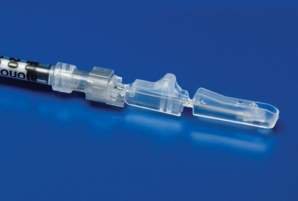 Safety Hypodermic Syringe with Needle Monoject™ Magellan™ 1 mL 1 Inch 23 Gauge Sliding Safety Needle Regular Wall